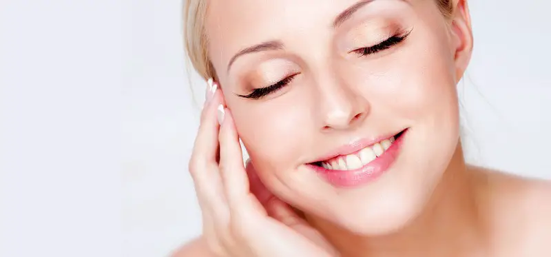 beautiful woman with healthy, radiant skin