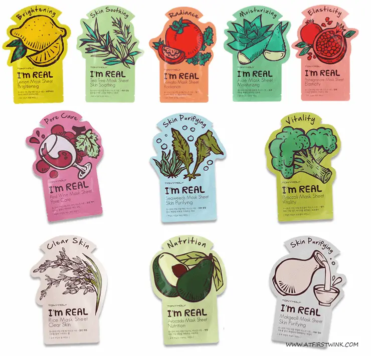 TonyMoly sheet masks