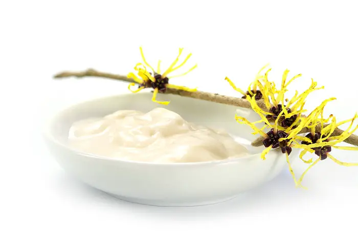 homemade ointment with witch hazel