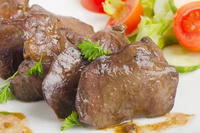 Cooked chicken liver