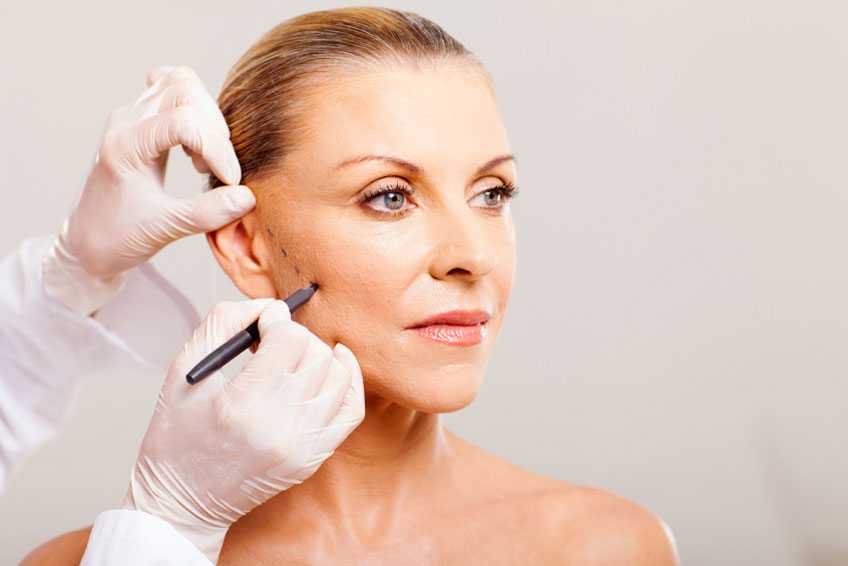 tightening the skin with a surgical procedure